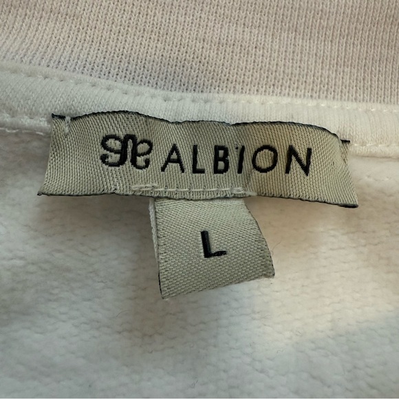 Albion Fleur Crew Neck Sweatshirt White - Picture 10 of 12
